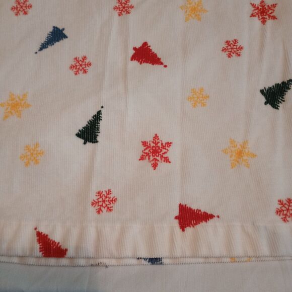 Women's Corduroy Maxi Art To Wear Jumper. White, Christmas Trees Pockets *Read* - Picture 4 of 10